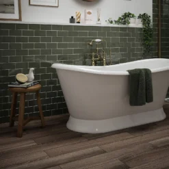 Country Living Artisan Moss Green Ceramic Wall Tile 75 X 150mm - 0.5sqm Pack -Home Improvement 13220561 1404909608188466