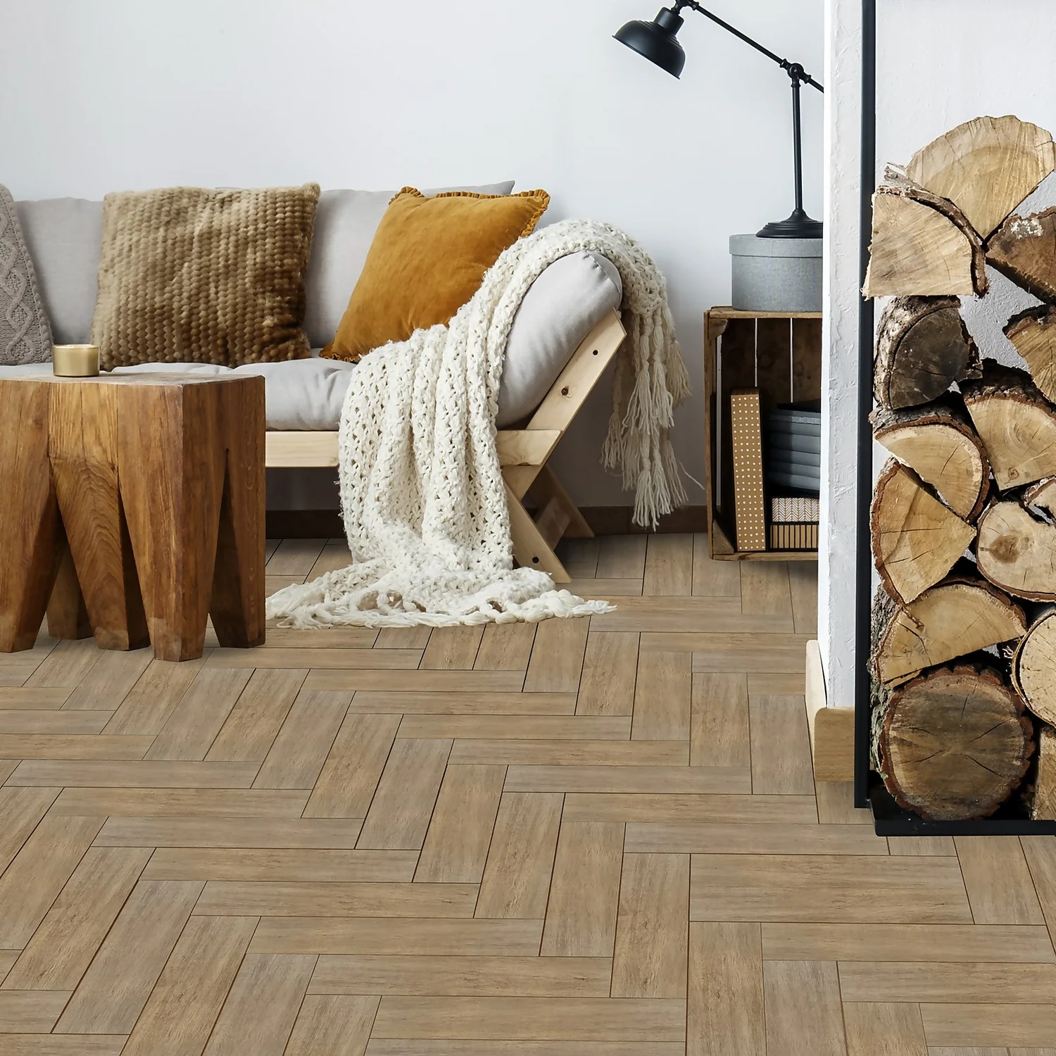 Wood Effect Light Oak Porcelain Floor Tile 150 X 600mm - 0.99sqm Pack 7 Wood Effect Light Oak Porcelain Floor Tile 150 X 600mm - 0.99sqm Pack - Image 5