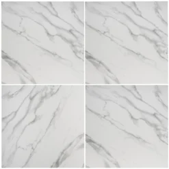 Calacatta Matt Marble Effect Porcelain Wall & Floor Tile 600 X 600mm - 1.08sqm Pack -Home Improvement 13220578 1844916612869020