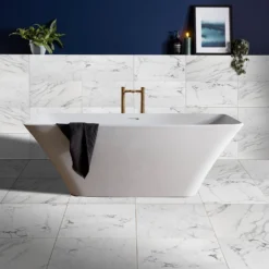 Calacatta Matt Marble Effect Porcelain Wall & Floor Tile 600 X 600mm - 1.08sqm Pack -Home Improvement 13220578 9984909608264702