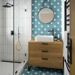 Country Living Starry Skies Peacock Teal Porcelain Wall & Floor Tile - 200 X 200mm - 0.52sqm Pack 16 Country Living Starry Skies Peacock Teal Porcelain Wall & Floor Tile - 200 X 200mm - 0.52sqm Pack -Home Improvement 13220582 1344909608317976