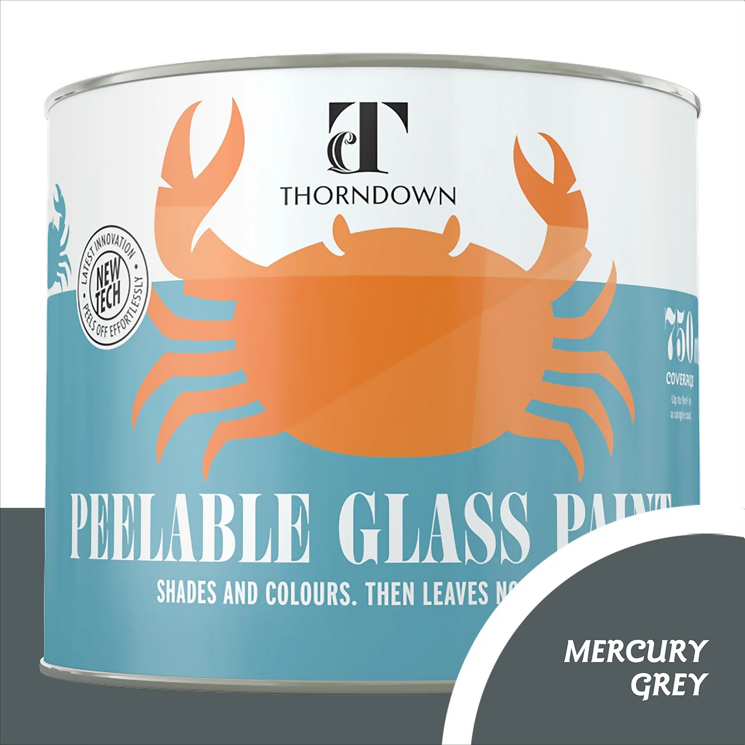 Thorndown Mercury Grey Peelable Glass Paint 750ml 3 Thorndown Mercury Grey Peelable Glass Paint 750ml