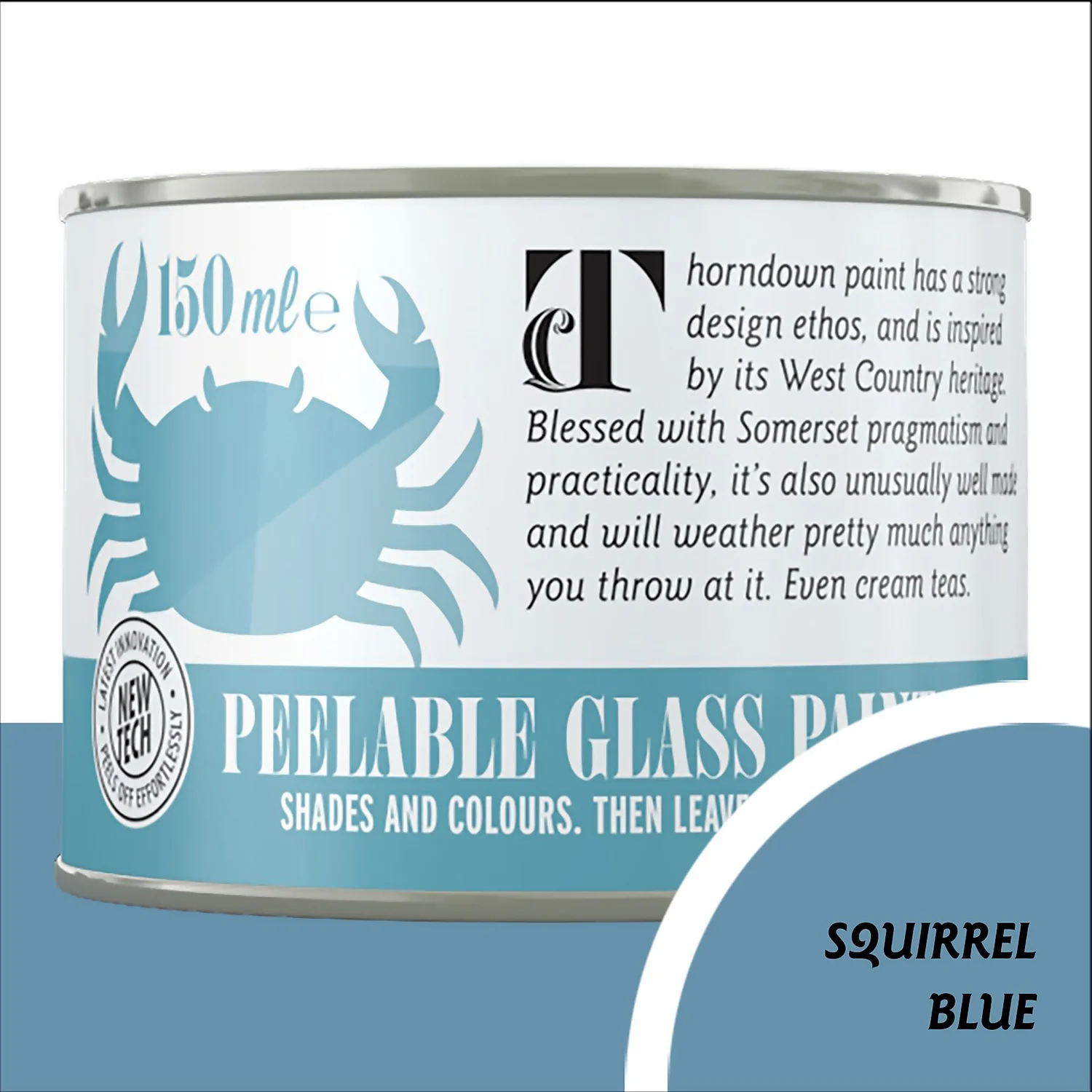 Thorndown Squirrel Blue Peelable Glass Paint 150ml 3 Thorndown Squirrel Blue Peelable Glass Paint 150ml