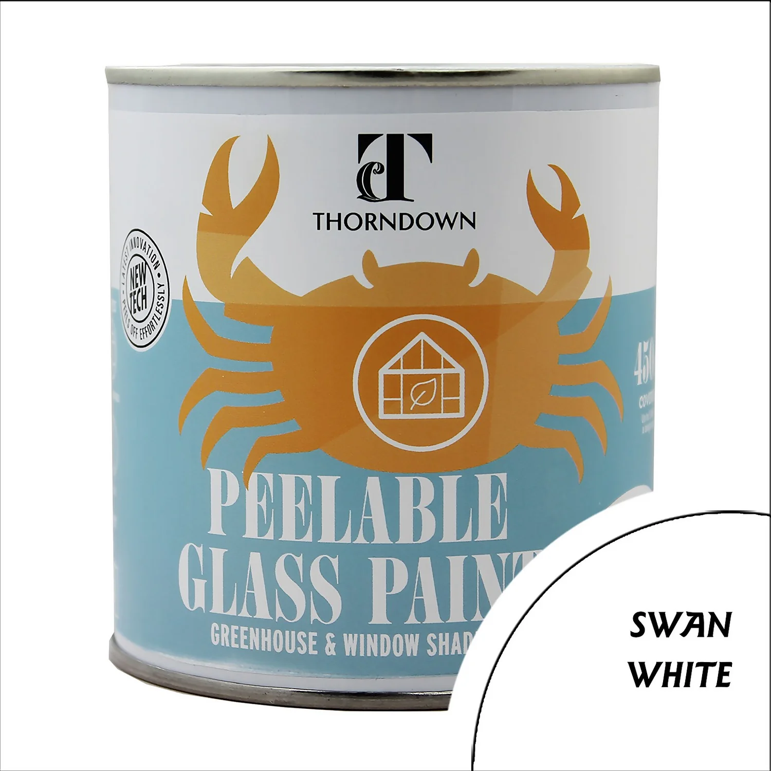 Thorndown Swan White Peelable Glass Paint 450ml 3 Thorndown Swan White Peelable Glass Paint 450ml