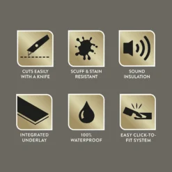 Kraus Herringbone Luxury Vinyl Floor Tile Sample - Aversley Oak -Home Improvement 13733826 1984957094254212