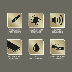 Kraus Herringbone Luxury Vinyl Floor Tile Sample - Owsten Grey -Home Improvement 13733828 1414957094527905