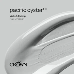 Crown Matt Emulsion Paint Pacific Oyster - 2.5L 17 Crown Matt Emulsion Paint Pacific Oyster - 2.5L -Home Improvement 13807026 1734964056450713