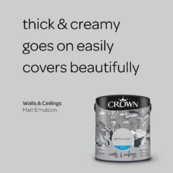 Crown Matt Emulsion Paint Pacific Oyster - 2.5L 14 Crown Matt Emulsion Paint Pacific Oyster - 2.5L -Home Improvement 13807026 2394964056215714