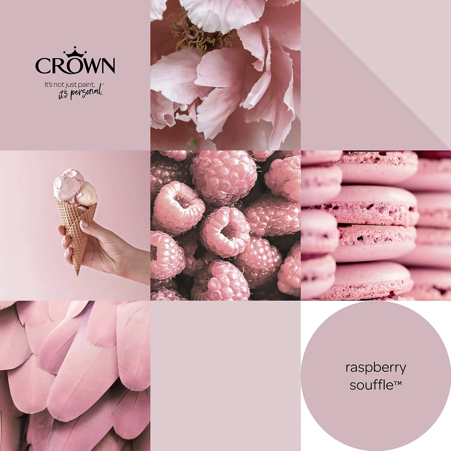 Crown Matt Emulsion Paint Raspberry Souffle - 2.5L 8 Crown Matt Emulsion Paint Raspberry Souffle - 2.5L - Image 6