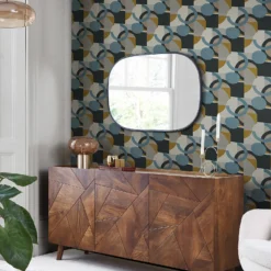 Next Retro Shapes Geo Blues Wallpaper -Home Improvement 13827402 3864969471601460