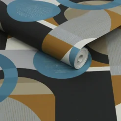 Next Retro Shapes Geo Blues Wallpaper -Home Improvement 13827402 5774969471515117