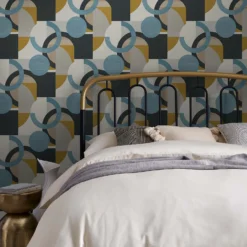 Next Retro Shapes Geo Blues Wallpaper -Home Improvement 13827402 8354969471645383