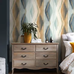 Next Abstract Ikat Orange Wallpaper -Home Improvement 13827412 1584969248450870