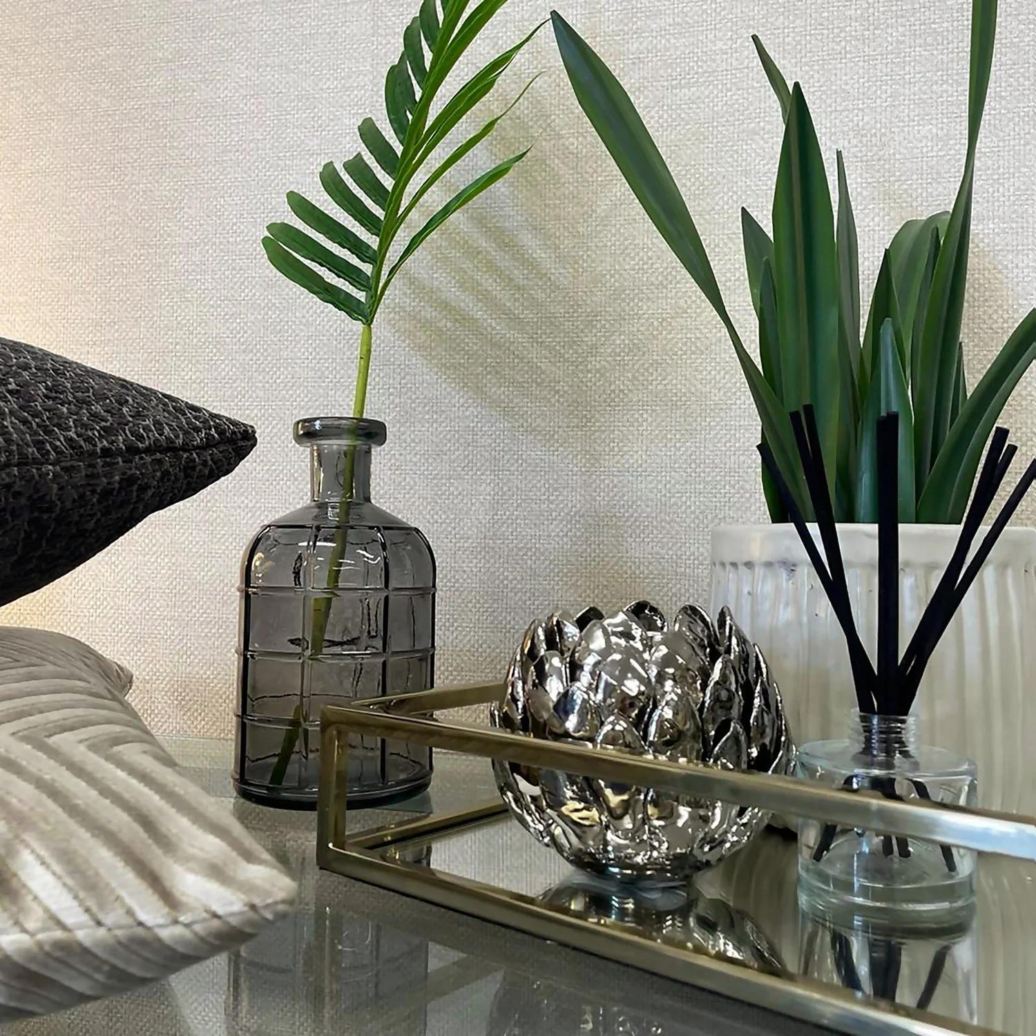 Belgravia Décor Palm Weave Textured Cream Wallpaper A4 Size Sample 4 Belgravia Décor Palm Weave Textured Cream Wallpaper A4 Size Sample - Image 2