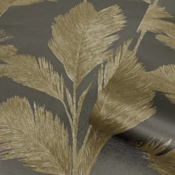 Belgravia Décor Alessia Leaf Textured Charcoal Wallpaper