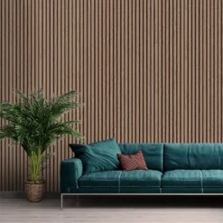Belgravia Décor Wood Slat Textured Walnut Wallpaper -Home Improvement 13909699 1935034583594239