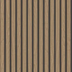 Belgravia Décor Wood Slat Textured Walnut Wallpaper -Home Improvement 13909699 2565034583630326