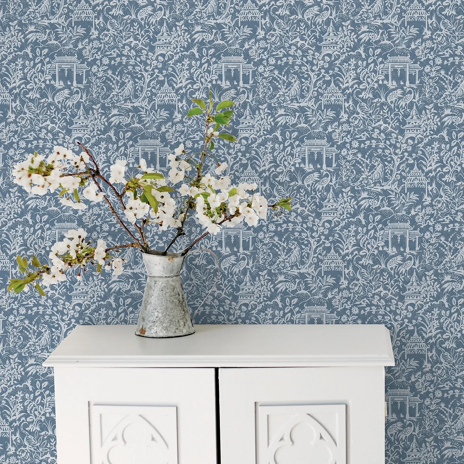 Galerie Chinese Toile Blue A4 Wallpaper Sample 4 Galerie Chinese Toile Blue A4 Wallpaper Sample - Image 2