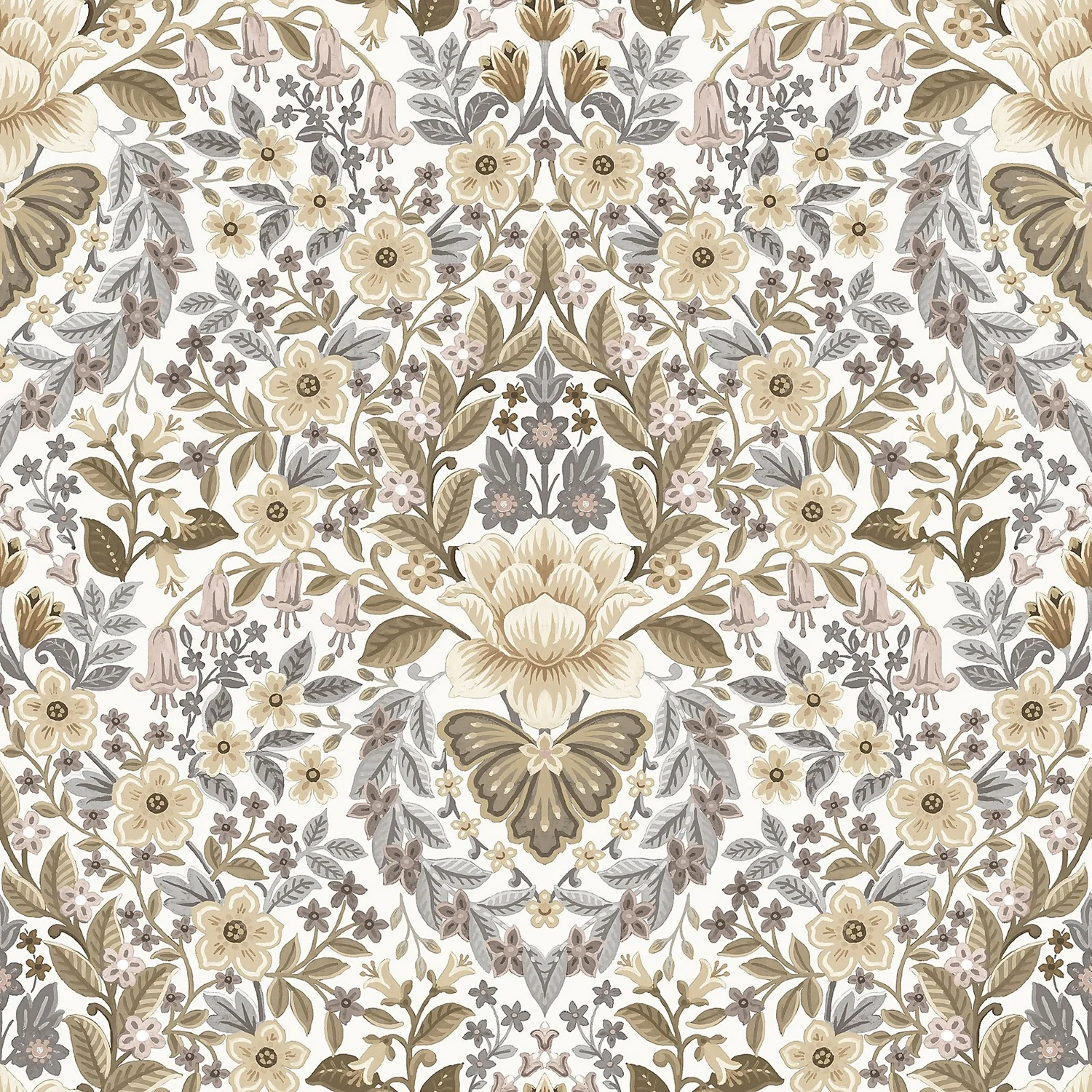 Galerie Floral Paisley Neutral Large Wallpaper Sample 3 Galerie Floral Paisley Neutral Large Wallpaper Sample