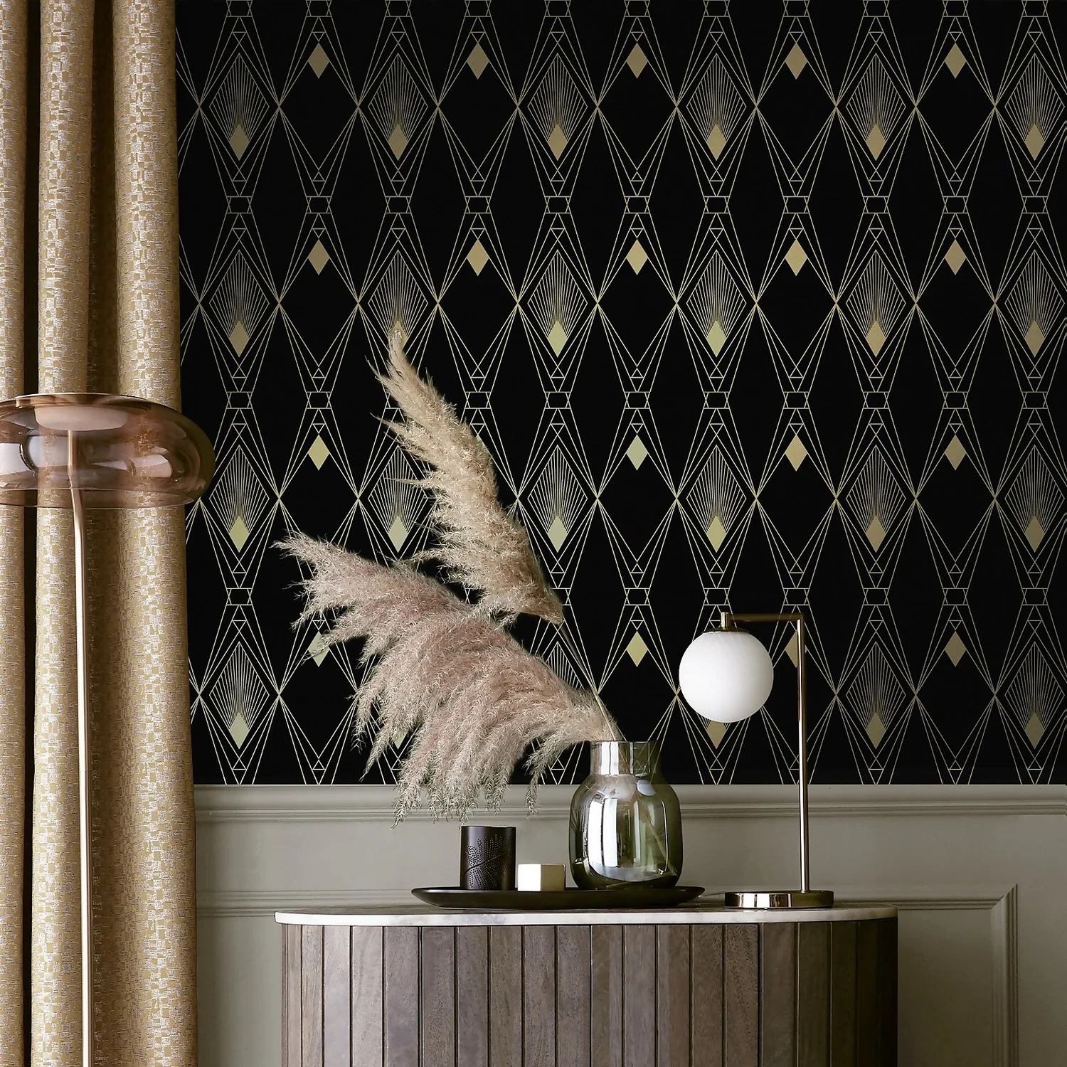 Next Deco Geometric Black Wallpaper 4 Next Deco Geometric Black Wallpaper - Image 2