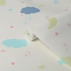 Next Moon & Stars Pastel Wallpaper -Home Improvement 13956085 2064998026269296