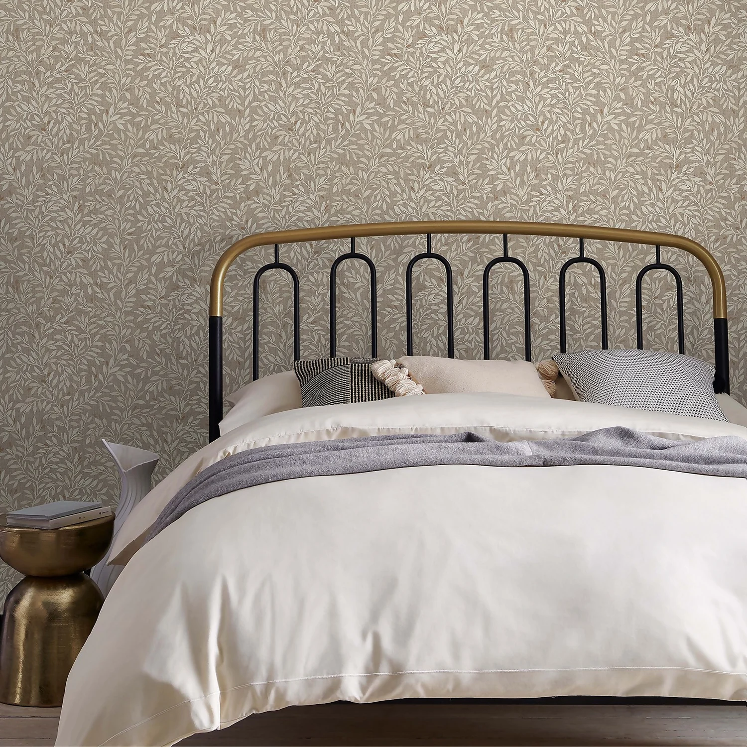 Next Ditsy Leaf Neutral Wallpaper 4 Next Ditsy Leaf Neutral Wallpaper - Image 2