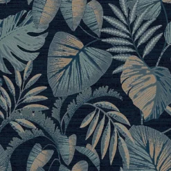 Next Jungle Leaves Navy Wallpaper
