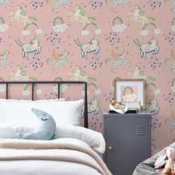Next Party Unicorn Pink Wallpaper -Home Improvement 13960909 1724998027097995