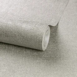 Grandeco Chenille Texture Plain Silver Textured Mid Sheen Wallpaper -Home Improvement 13980235 1074998777248124