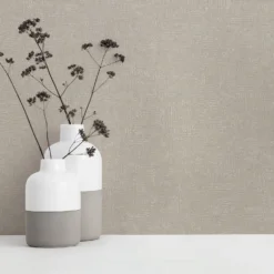 Grandeco Chenille Texture Plain Silver Textured Mid Sheen Wallpaper -Home Improvement 13980235 5614998777334599