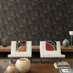 Grandeco Aliare Black Raised Textured Metallic Wallpaper -Home Improvement 13980237 1394998777552039