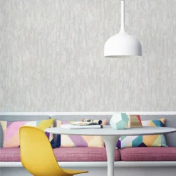 Grandeco Imperia White & Silver Raised Textured Metallic Wallpaper -Home Improvement 13980238 1344998777764055