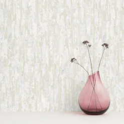 Grandeco Imperia White & Silver Raised Textured Metallic Wallpaper -Home Improvement 13980238 2104998777722286