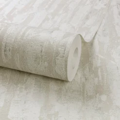Grandeco Imperia White & Silver Raised Textured Metallic Wallpaper -Home Improvement 13980238 6514998777649230
