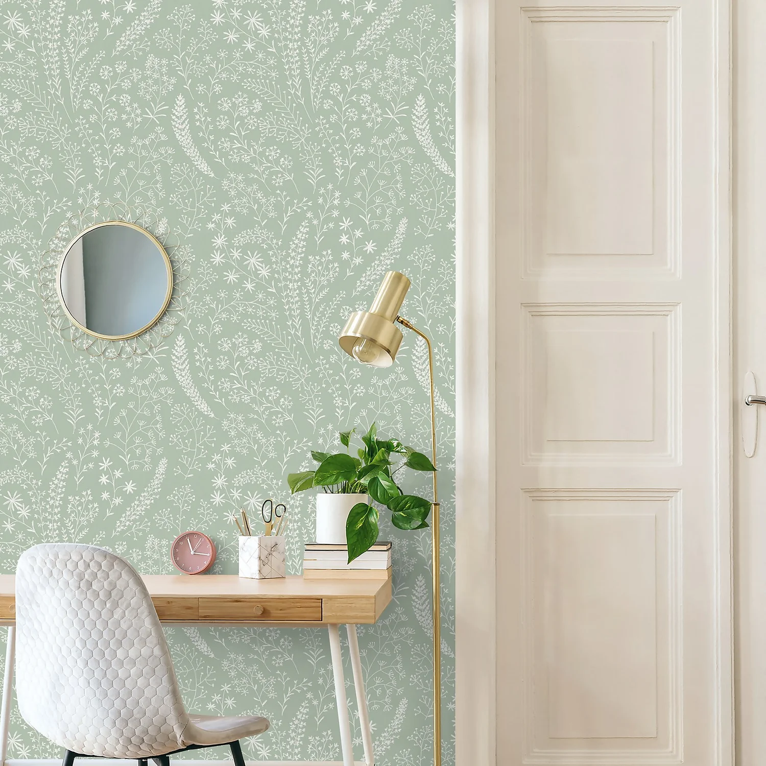 Grandeco Astrid Trail Green Textured Matt Wallpaper 6 Grandeco Astrid Trail Green Textured Matt Wallpaper - Image 4