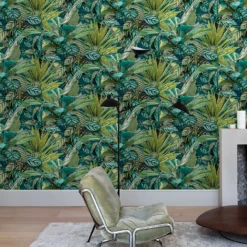 Grandeco Tropical Vista Green Textured Matt Wallpaper -Home Improvement 13980246 4754998777398448
