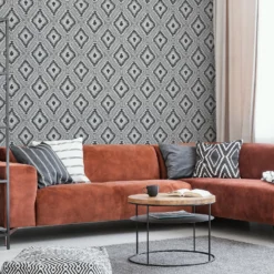 Superfresco Colours Aztec Geo Mono Wallpaper -Home Improvement 13991826 2745003726891121