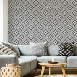 Superfresco Colours Aztec Geo Mono Wallpaper -Home Improvement 13991826 9885003726862429