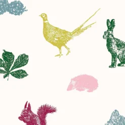 Joules Etched Woodland Creme Multi Wallpaper -Home Improvement 13991836 8815003722716045