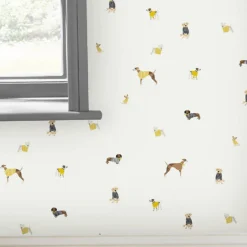 Joules Harbour Dogs Crème Wallpaper -Home Improvement 13991838 5355003724432159