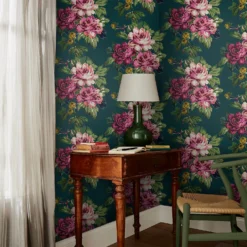 Joules Invite Floral Peacock Wallpaper -Home Improvement 13991845 1445003725418640