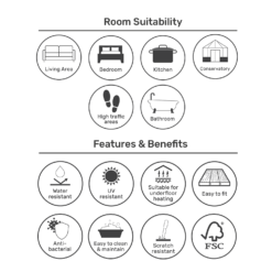 EGGER HOME Anthracite Slate Tile 8mm Aqua+ Laminate Flooring 10 EGGER HOME Anthracite Slate Tile 8mm Aqua+ Laminate Flooring -Home Improvement 13999106 5705014868287242