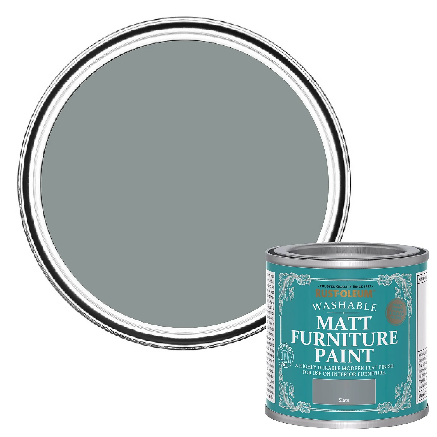 Rust-Oleum Matt Furniture Paint Slate - 125ml 3 Rust-Oleum Matt Furniture Paint Slate - 125ml